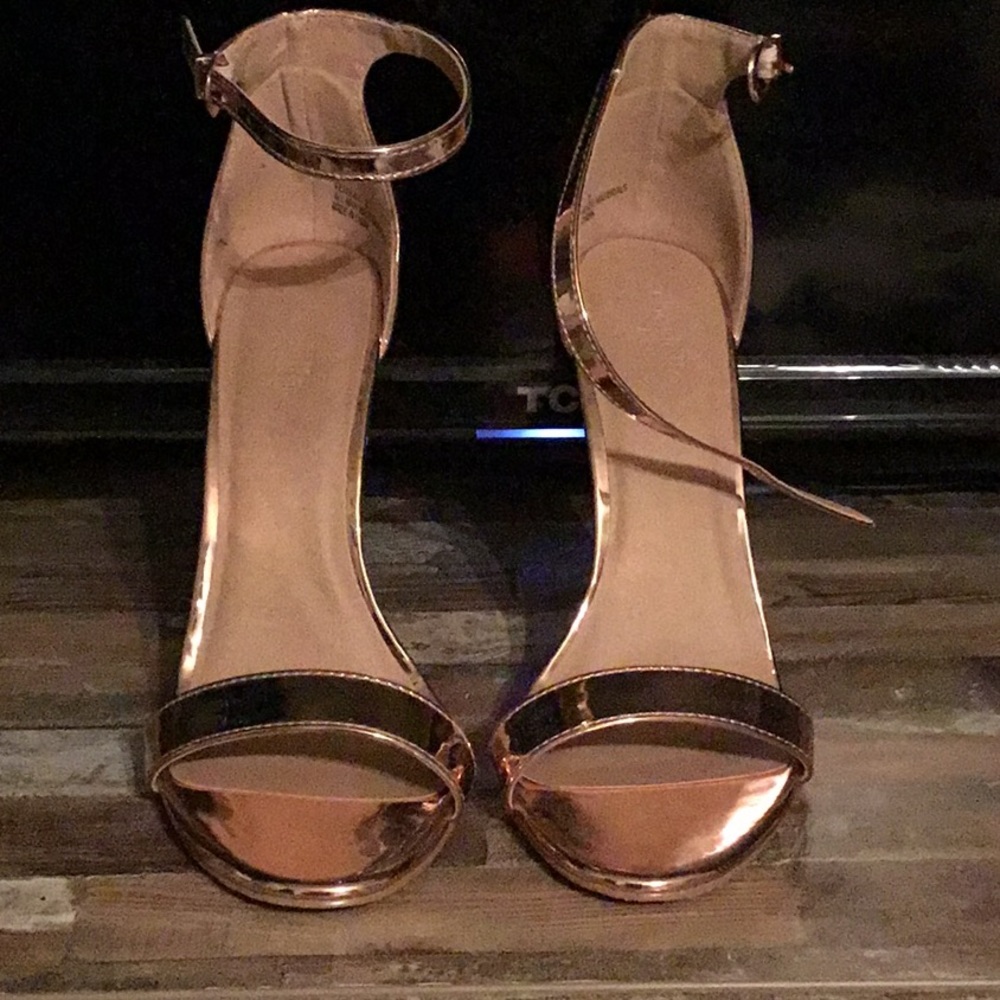 Rose gold shoes